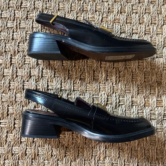 Franco Sarto Women's Gianna Slingback Loafers in Black - Picture 4 of 8